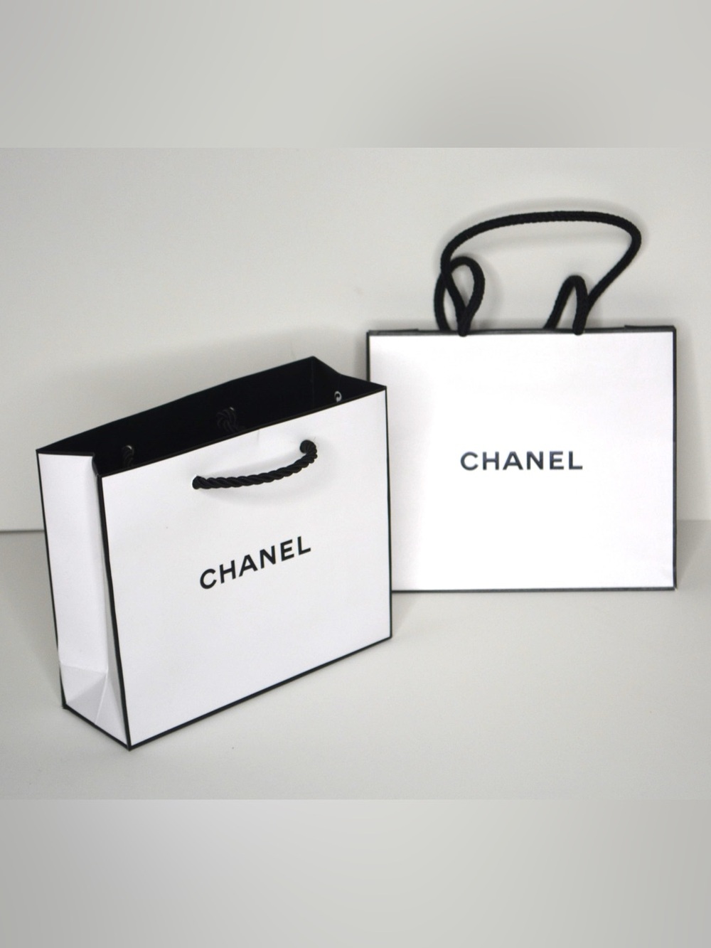 🛍️CHANEL Authentic White and Black Branded Tote Bag. See Listing for Pricing.